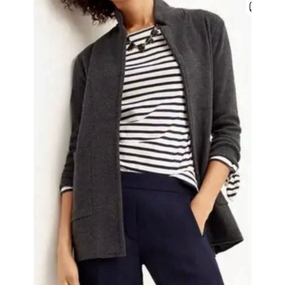 J.Crew Sophie merino wool cotton blend knit blazer jacket Xxs - Picture 9 of 9